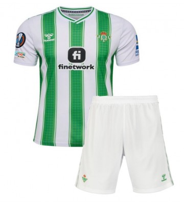 Real Betis Replika Babytøj Hjemmebanesæt Børn 2023-24 Kortærmet (+ Korte bukser)